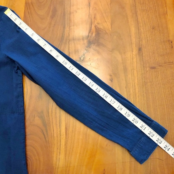 STUDIO ONLY Oversized Minimalist Navy Loose Fit Long Sleeves Maxi Shirt Dress. - Picture 11 of 14